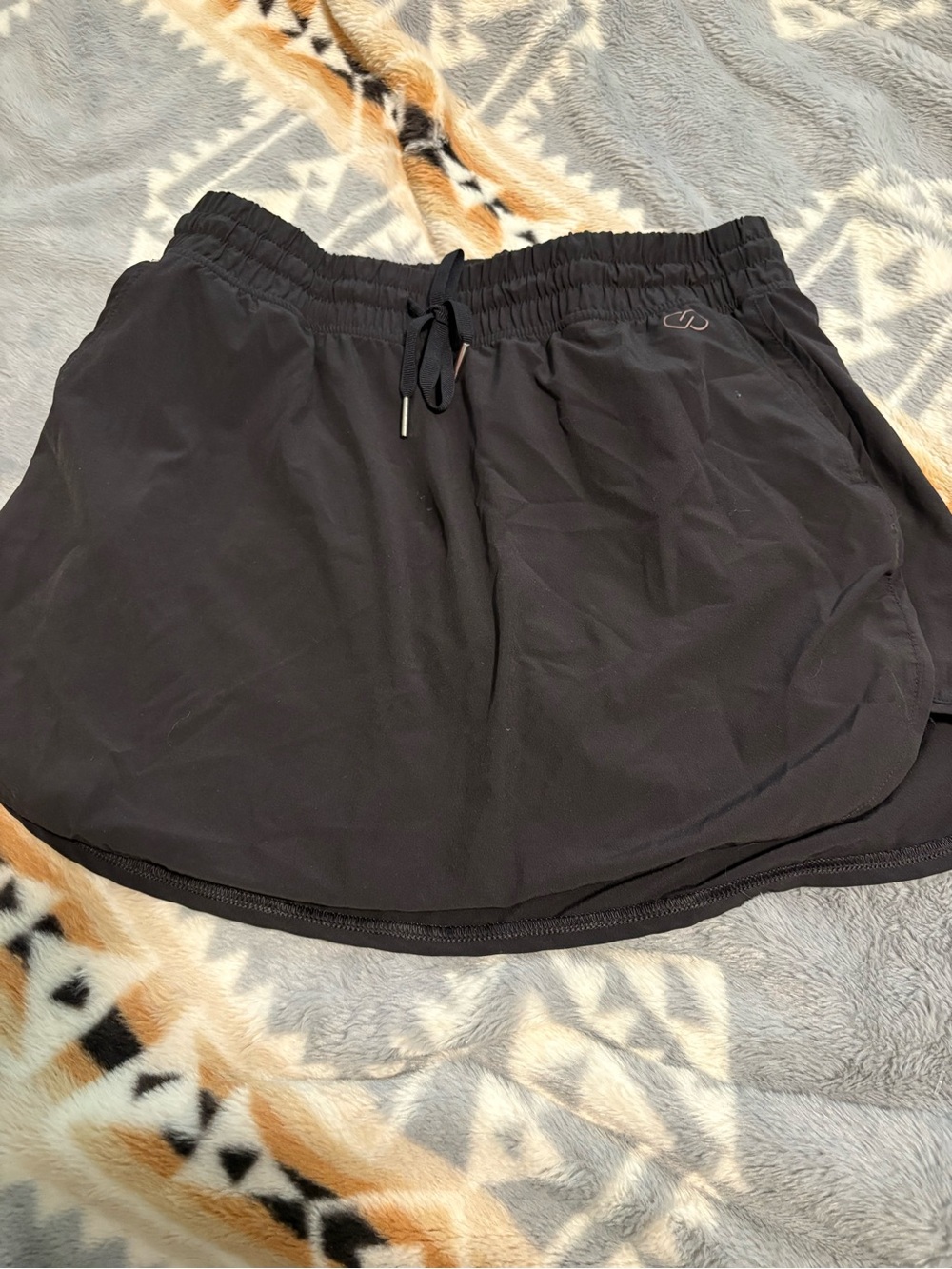 CALIA by Carrie Underwood Women's Black Athletic Shorts with Drawstring Waist